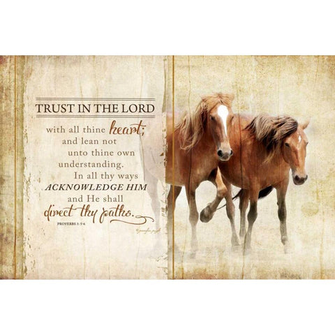 Trust in the Lord White Modern Wood Framed Art Print by Pugh, Jennifer