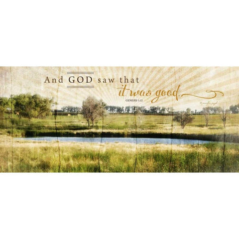 And God Saw That It Was Good White Modern Wood Framed Art Print by Pugh, Jennifer
