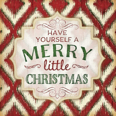 Have Yourself a Merry Black Ornate Wood Framed Art Print with Double Matting by Pugh, Jennifer