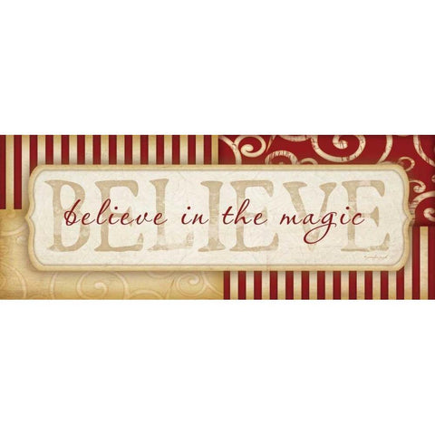 Believe in the Magic Black Modern Wood Framed Art Print with Double Matting by Pugh, Jennifer