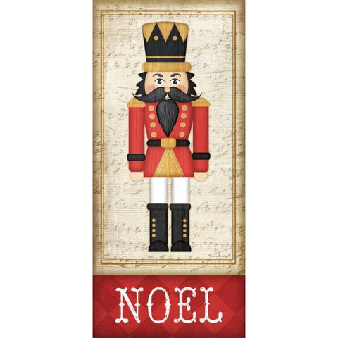 Nutcracker Noel White Modern Wood Framed Art Print by Pugh, Jennifer