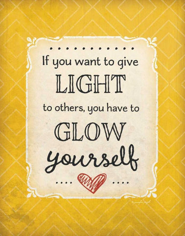 Give Light White Modern Wood Framed Art Print with Double Matting by Pugh, Jennifer