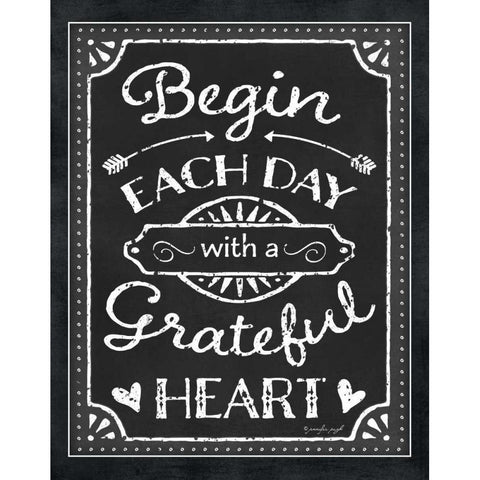 Begin Each Day Gold Ornate Wood Framed Art Print with Double Matting by Pugh, Jennifer