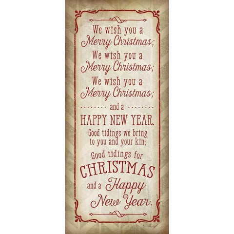 We Wish You a Merry Christmas White Modern Wood Framed Art Print by Pugh, Jennifer