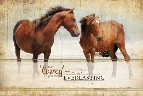 Everlasting Love Black Ornate Wood Framed Art Print with Double Matting by Pugh, Jennifer