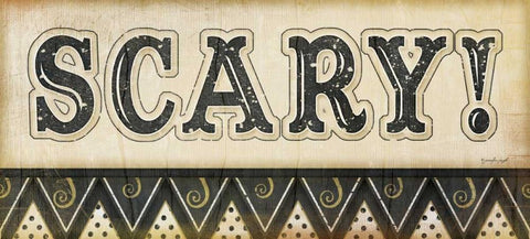 Scary White Modern Wood Framed Art Print with Double Matting by Pugh, Jennifer