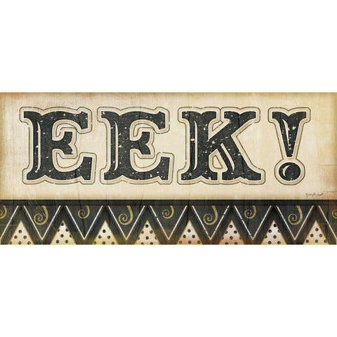 EEK Black Modern Wood Framed Art Print with Double Matting by Pugh, Jennifer