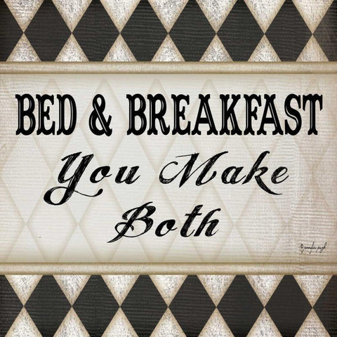 Bed and Breakfast Black Modern Wood Framed Art Print by Pugh, Jennifer