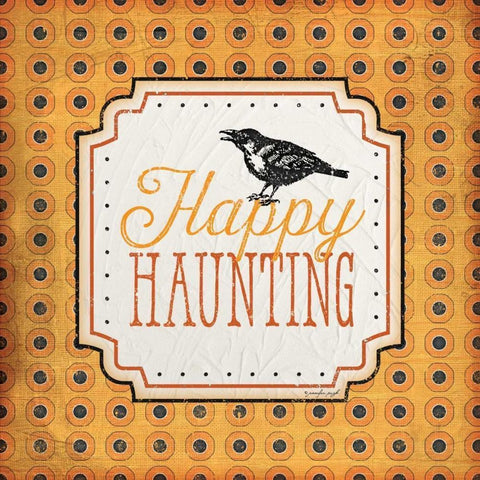 Halloween - Haunting White Modern Wood Framed Art Print by Pugh, Jennifer