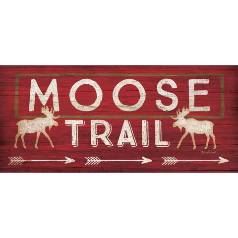 Moose Trail White Modern Wood Framed Art Print by Pugh, Jennifer