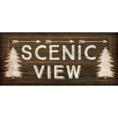 Scenic View Black Modern Wood Framed Art Print with Double Matting by Pugh, Jennifer