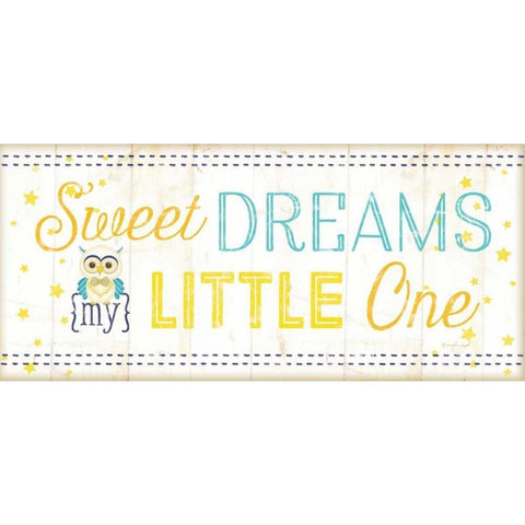 Sweet Dreams My Little One White Modern Wood Framed Art Print by Pugh, Jennifer