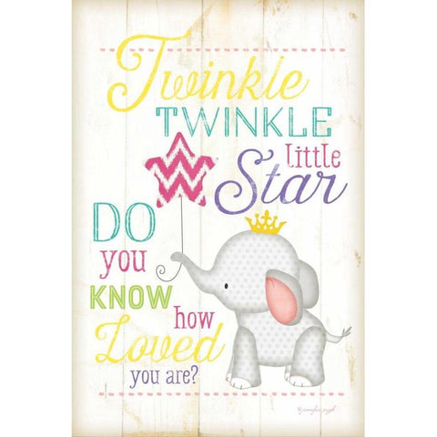 Twinkle Twinkle White Modern Wood Framed Art Print by Pugh, Jennifer