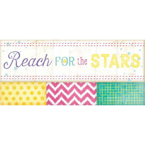 Reach for the Stars White Modern Wood Framed Art Print by Pugh, Jennifer