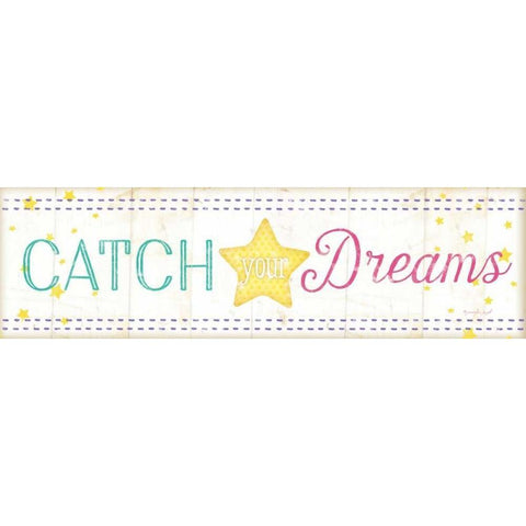 Catch Your Dreams Black Modern Wood Framed Art Print with Double Matting by Pugh, Jennifer