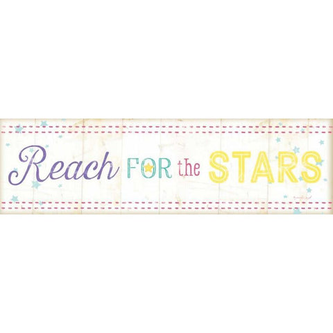 Reach for the Stars Gold Ornate Wood Framed Art Print with Double Matting by Pugh, Jennifer