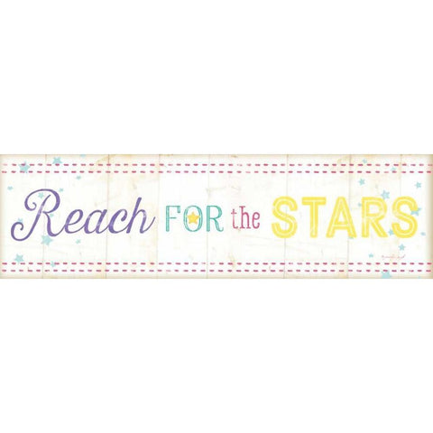 Reach for the Stars White Modern Wood Framed Art Print by Pugh, Jennifer