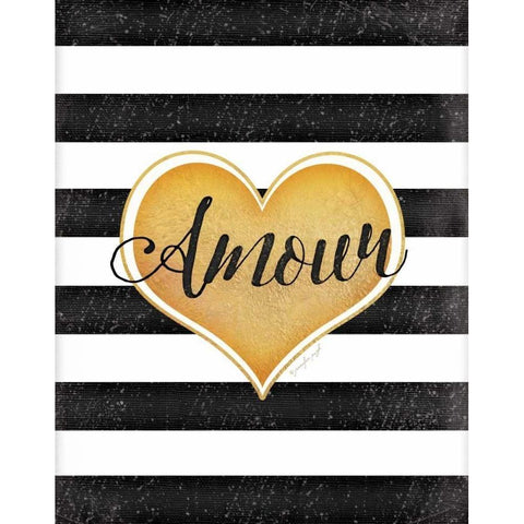 Amour Black Modern Wood Framed Art Print by Pugh, Jennifer