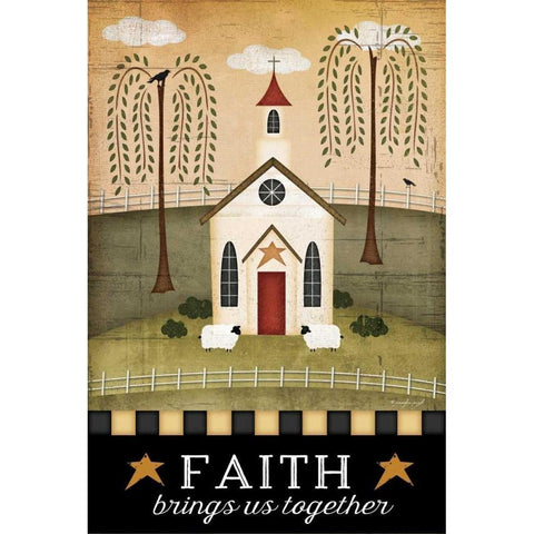 Primitive Faith White Modern Wood Framed Art Print by Pugh, Jennifer