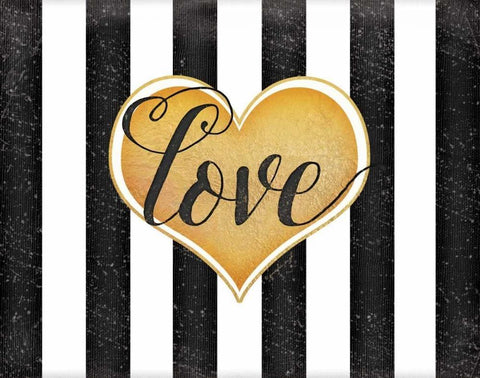 Love B and W White Modern Wood Framed Art Print with Double Matting by Pugh, Jennifer