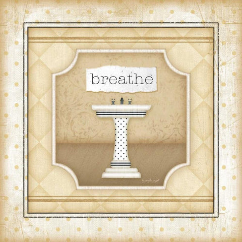 Sink - Breathe Gold Ornate Wood Framed Art Print with Double Matting by Pugh, Jennifer