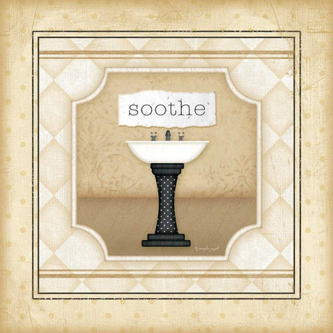 Sink - Soothe Gold Ornate Wood Framed Art Print with Double Matting by Pugh, Jennifer