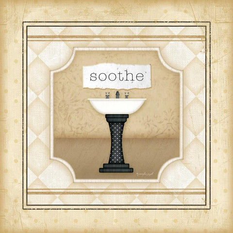 Sink - Soothe Black Ornate Wood Framed Art Print with Double Matting by Pugh, Jennifer