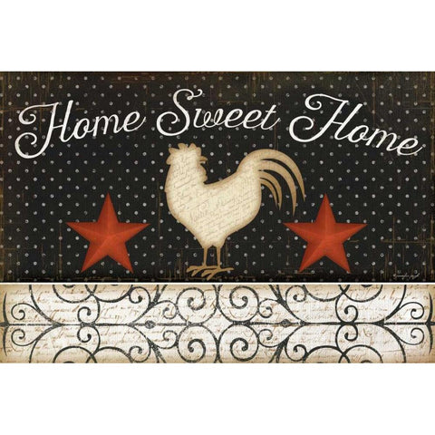 Home Sweet Home Gold Ornate Wood Framed Art Print with Double Matting by Pugh, Jennifer