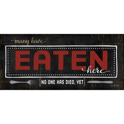 Many Have Eaten Here Black Modern Wood Framed Art Print with Double Matting by Pugh, Jennifer