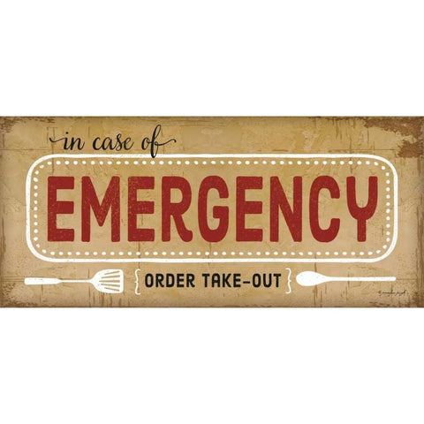 In Case of Emergency Gold Ornate Wood Framed Art Print with Double Matting by Pugh, Jennifer