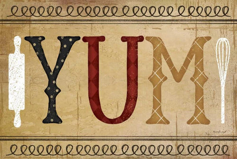 YUM Black Ornate Wood Framed Art Print with Double Matting by Pugh, Jennifer