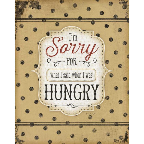 Im Sorry for What I Said Black Modern Wood Framed Art Print with Double Matting by Pugh, Jennifer