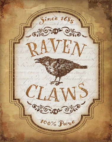 Raven Claws Black Ornate Wood Framed Art Print with Double Matting by Pugh, Jennifer