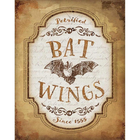 Bat Wings Black Modern Wood Framed Art Print with Double Matting by Pugh, Jennifer