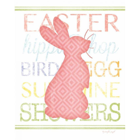 Bunny I Black Modern Wood Framed Art Print by Pugh, Jennifer