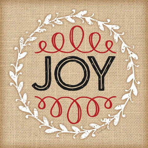 Burlap Joy White Modern Wood Framed Art Print with Double Matting by Pugh, Jennifer