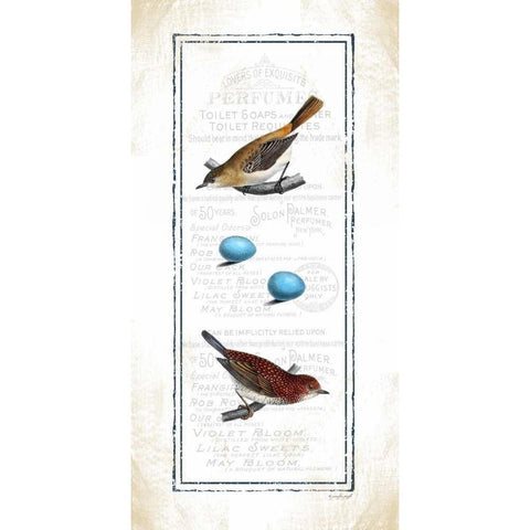 Birds Black Modern Wood Framed Art Print with Double Matting by Pugh, Jennifer