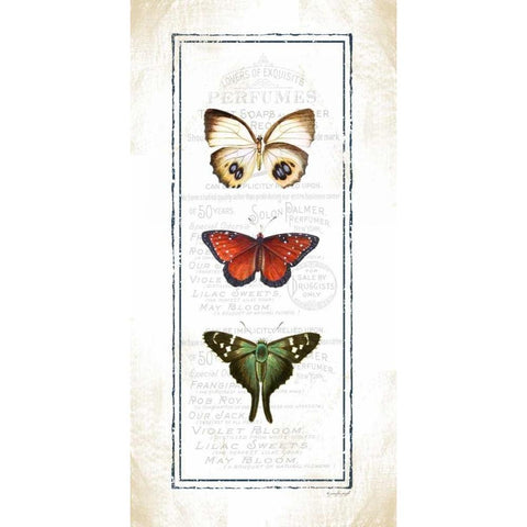 Butterfly Gold Ornate Wood Framed Art Print with Double Matting by Pugh, Jennifer