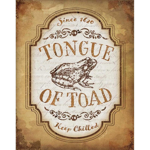 Tongue of Toad White Modern Wood Framed Art Print by Pugh, Jennifer