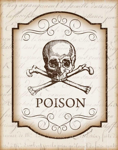 Poison Black Ornate Wood Framed Art Print with Double Matting by Pugh, Jennifer