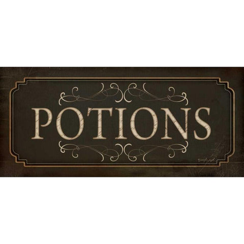 Potions Gold Ornate Wood Framed Art Print with Double Matting by Pugh, Jennifer