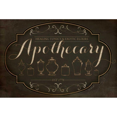 Apothecary White Modern Wood Framed Art Print by Pugh, Jennifer