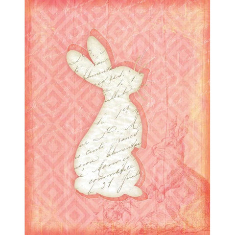 Bunny White Modern Wood Framed Art Print by Pugh, Jennifer