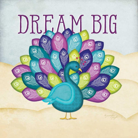 Dream Big Black Ornate Wood Framed Art Print with Double Matting by Pugh, Jennifer