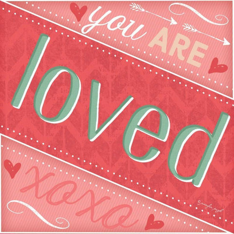 You Are Loved Black Ornate Wood Framed Art Print with Double Matting by Pugh, Jennifer