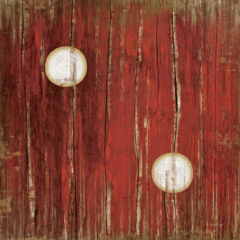 Red Two Black Modern Wood Framed Art Print with Double Matting by Pugh, Jennifer