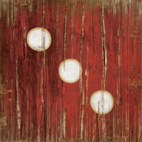 Red Three White Modern Wood Framed Art Print with Double Matting by Pugh, Jennifer