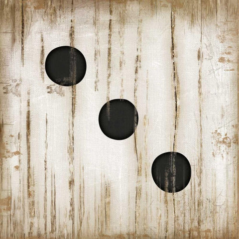 White Three Black Modern Wood Framed Art Print with Double Matting by Pugh, Jennifer