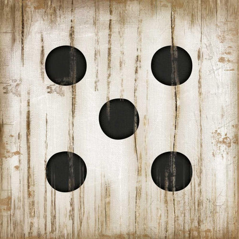 White Five White Modern Wood Framed Art Print with Double Matting by Pugh, Jennifer