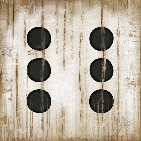 White Six Black Ornate Wood Framed Art Print with Double Matting by Pugh, Jennifer